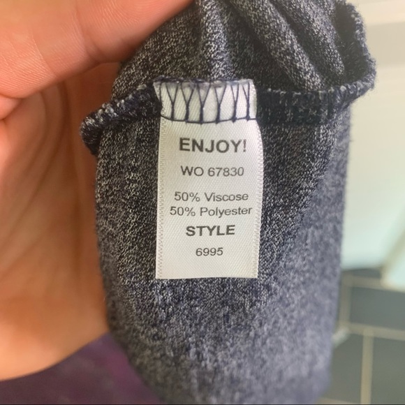 Michael Stars Crew Neck Tee Side Drape T Shirt - Picture 2 of 13